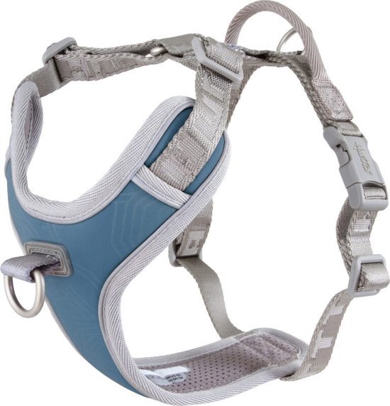 Hurtta anti trek Venture harness no-pull bilberry, 40-45cm blauw