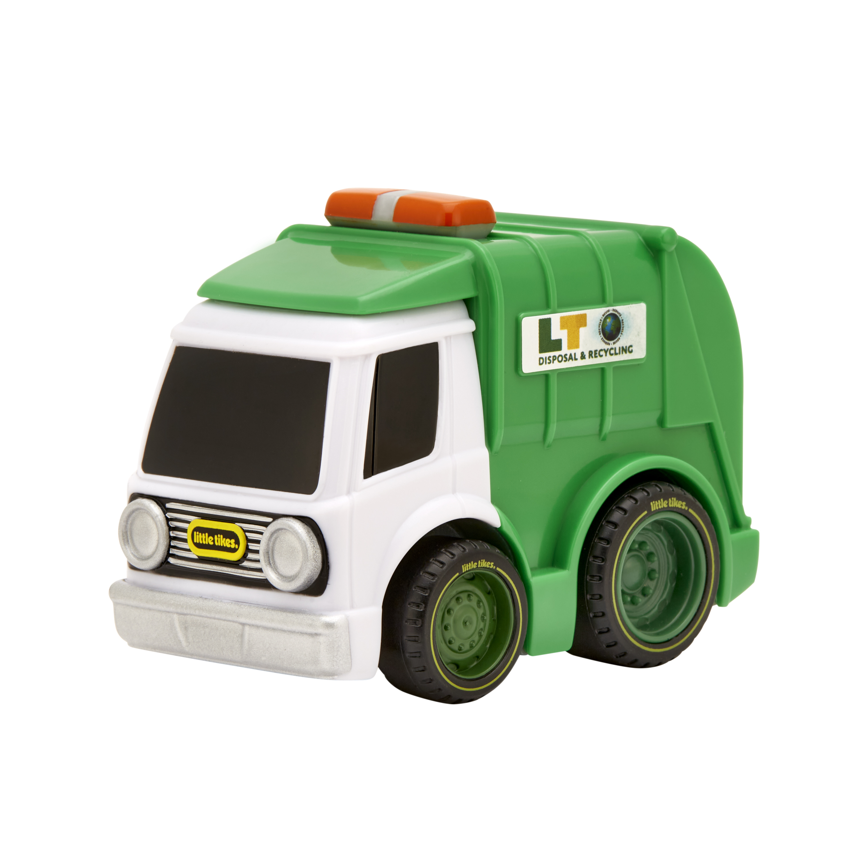 little tikes Crazy Fast Cars serie 4 - Vuilniswagen (groen en wit)