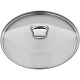 WMF Pannendeksel 24 cm, glazen deksel met vierkante metalen handgreep, deksel voor potten en pannen, hittebestendig glas, vaatwasmachinebestendig