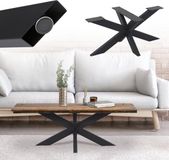 ML-Design Tafelpoten Tafelframe X-Design 98 x 58 x 43 cm Zwart Metaal