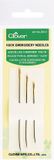 Clover Huck Borduurnaalden - Goud/Zilver - 3 stuks
