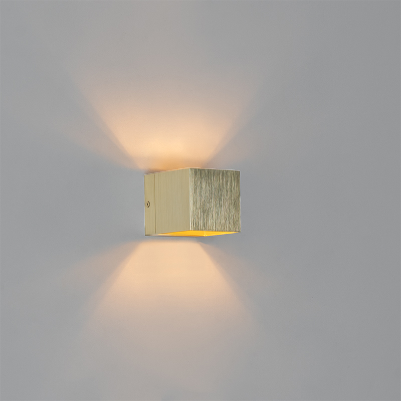 QAZQA Moderne wandlamp goud - Transfer