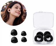 Goodz4All Bijouterie & Accessoires Goodz4All Zwarte Siliconen Oordoppen Slapen Snurken Festival - 3 Verschillende Maten - Met Handige Opbergdoos