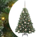 vidaXL Sapin de Noël artificiel avec 150 LED, standard, Vert, 120 cm, PE et PVC