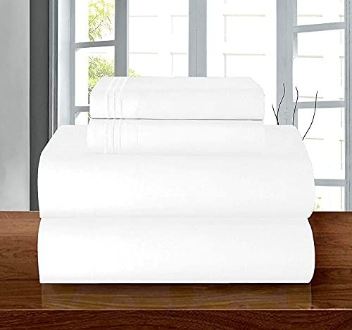 Elegant Comfort Luxe 1500 Thread Count Bedding Set - King - White