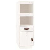 VidaXL Hoge kast 34x40x108,5 cm massief grenenhout wit