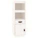 VidaXL Hoge kast 34x40x108,5 cm massief grenenhout wit