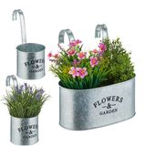 Merkloos Relaxdays hangpot buiten - set van 3 - 2 groottes - balkon - zilver