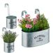 Merkloos Relaxdays hangpot buiten - set van 3 - 2 groottes - balkon - zilver