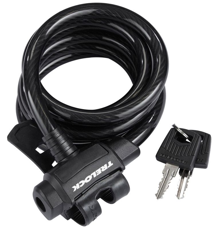 Trelock SK 322 FIXXGO Fietsslot 180 cm zwart 2018