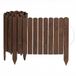 Creative Home Bordure de gazon Bordure en bois 200 x 40 cm (L x H) marron