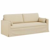 vidaXL Bank Crème Stof 198 x 78 x 80 cm