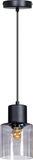 Expo Trading ETH Sledge Hanglamp E27 Smoke Glas - Zwart