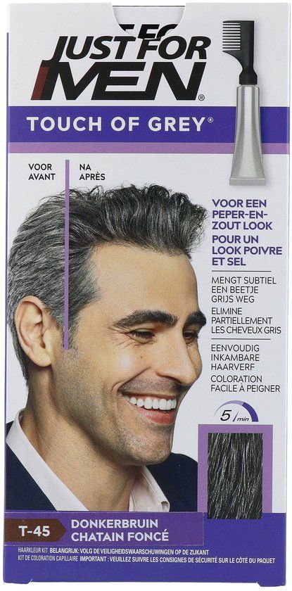 Just For Men Touch of Grey T45 Grijs - Haarverf voor Mannen