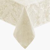 Elrene Damast Tafelkleed, polyester, ivoor, 152,4 x 365,8 cm langwerpig/rechthoekig