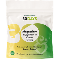 Holland & Barrett 2+1 gratis | 30DAYS Magnesium Bisglycinaat En Citraat 175mg - 30 tabletten