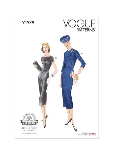 VOGUE PATTERNS V1979B5 Misses' Dresses B5 (8-10-12-14-16)