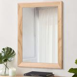 Merkloos / Sans marque AAZZKANG Rustieke Houten Gecoate Vintage Decoratieve Rechthoekige Hangspiegel