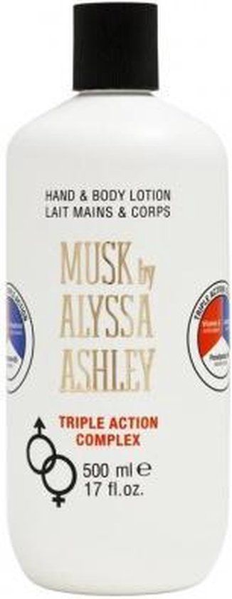 Alyssa Ashley Musk Hand & Body Lotion Triple Action - 500ml