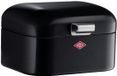 WESCO Mini Grandy Broodtrommel | 2 Liter - Maat S | Metaal - Zwart | Brooddoos