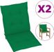 vidaXL Tuinstoelkussens 2 stuks 100x50x3 cm Oxford stof groen