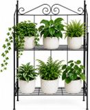 Esschert Design Plantenrek Levy - Zwart - Staal - 80 x 55 x 25 cm