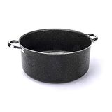 Moneta Etnea Pro Braadpan, 2 handgrepen, 28 cm, steeneffect, roestvrij staal, Made in Italy