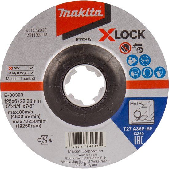 Makita Slijpschijf 125 x 6 mm A36P-BF - E-00393