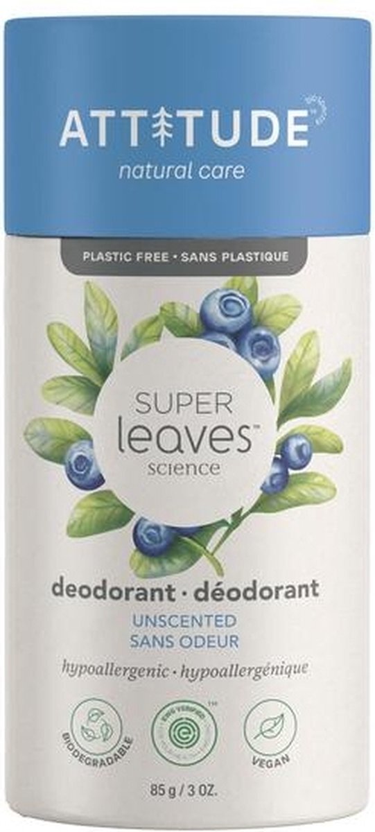 Attitude - Super Leaves deodorant - 85 gram - Parfumvrij