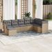 Maison Exclusive - Ensemble de meubles de jardin 8 pièces avec canapé et coussins, beige, en polyrotin