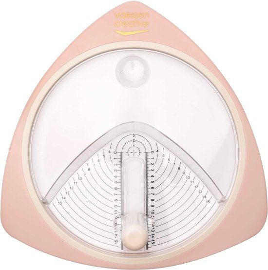 Vaessen Creative Cirkelsnijder - Papiersnijder - Verstelbaar - Roze - Diameter Ø 15 cm - Incl. 3 Reservemesjes
