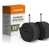 Prophete Fietsbinnenband, dubbelpak, Dunlop-ventiel, zwart
