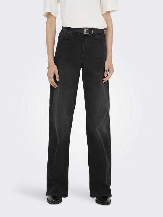 JDY Wide-leg jeans JDYFELINA-FINA High waist Wide leg fit Jeans Black Denim