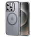 ESR Telefoonhoesje voor iPhone 15 Pro Max, transparant, mat, compatibel met MagSafe, militaire bescherming, klassieke serie, mat grijs
