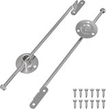 vidaXL - Trekkant-hengsel - 2 stuks - Zilver - 190 mm - Metaal