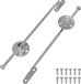 vidaXL - Trekkant-hengsel - 2 stuks - Zilver - 190 mm - Metaal