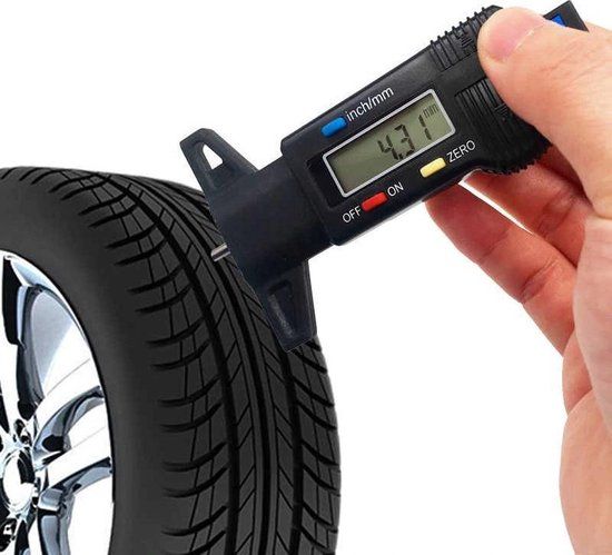 Jumada's - Digitale Bandprofielmeter LED | Banden Dieptemeter | Gereedschap Meten Bandprofiel | Diktemeter | Bandenprofielmeter