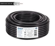 EDISION OCX-25 coaxkabel 25 m, antennekabel TV SAT buiten/binnen PE zwart, koper CU/AL, 17PATC, CPR Fca, klasse A, SAT-kabel, voor DVB-S2, DVB-T/T2, DVB-C, RADIO, spoel 25 m