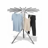 Merkloos Relaxdays Wasrek - 121x112 cm - wit-zilver