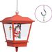 vidaXL Kersthanglamp met LED-lamp en kerstman - 27x27x45 cm - Rood