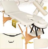 tectake® 3-zone massagetafel beige