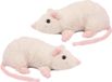 PIA Soft Toys Pia Toys Knuffeldier Muizen - 2x - wit - 18 cm