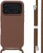 imoshion Étui en silicone avec cordon pour Apple iPhone 18 Pro Max / 17 Pro Max - Marron