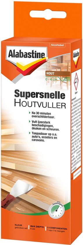 Alabastine Supersnelle Houtvuller - 150g - Gebroken Wit