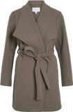 VILA - VICOOLEY COLLAR BELT COAT - NOOS - Dames - Gewatteerde jassen - Polyester - Maat 44 - Falcon