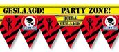 Ruban de fête/ruban de marquage avertissement 12 mètres - Rubans de fête/rubans de marquage articles de fête
