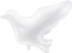 PARTYDECO Witte aluminium duif ballon