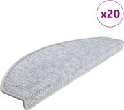 vidaXL - Tapis d'escalier - 20 pièces - 65x24x4 cm - Gris clair - Rectangulaire