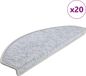 vidaXL - Tapis d'escalier - 20 pièces - 65x24x4 cm - Gris clair - Rectangulaire