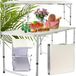 VERK GROUP Opvouwbare Tuin- en Kampeertafel – Groot 180 x 60 cm – Crème
